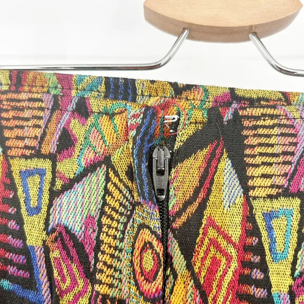 Express Tricot Womens Vintage Artsy Retro Italian‎ Art To Wear Mini Skirt Size M